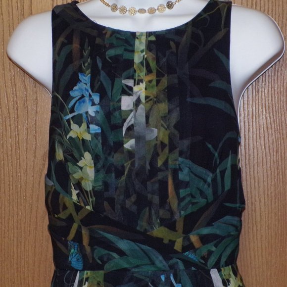 TED BAKER LONDON Ameda Twilight Floral Print Pleat Dress - Picture 9 of 13